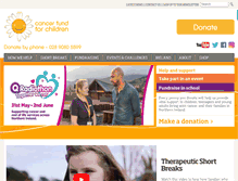 Tablet Screenshot of cancerfundforchildren.com